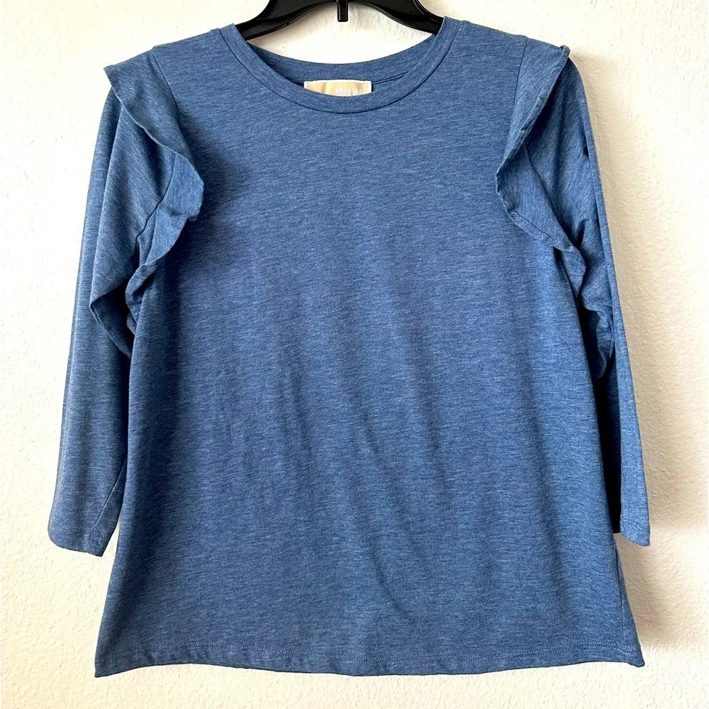 MICHAEL KORS 3/4Th Medium M Blue Shirt